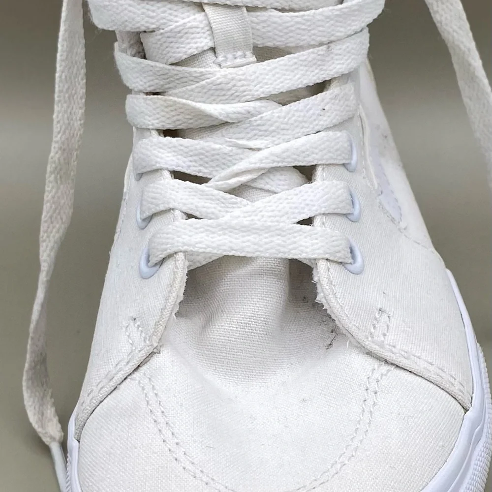 Vans Women’s Sk8-Hi Platform White Gum Sole High Top Skate Sneakers Shoes 7.5 - Picture 7 of 15